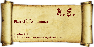 Maráz Emma névjegykártya